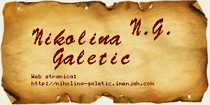 Nikolina Galetić vizit kartica